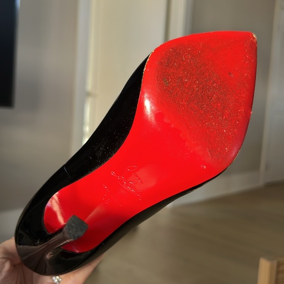 CHRISTIAN LOUBOUTIN Pigalle 120 patent calf black with box, dust bag, heel tips - Picture 8 of 9